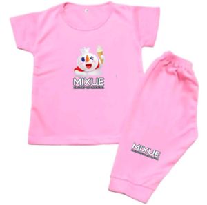 Cod Setelan anak perempuan viral mixue umur 1-6 Thn