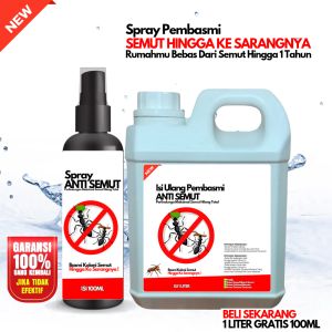 Isi Ulang PEMBASMI SEMUT Rumah |SEMUT Tanaman | SEMUT Dapur | SEMUT Kayu | 100% Terbukti Ampuh | Aman Terkena Tanaman | Pilihan Ukuran 1L Gratis 100ML