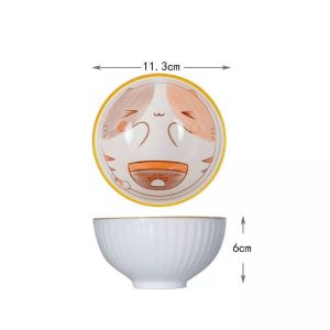 1pcs mangkuk aesthetic mangkuk makan motif dinosaurus mangkuk keramik aman buat anak tahan panas import murah