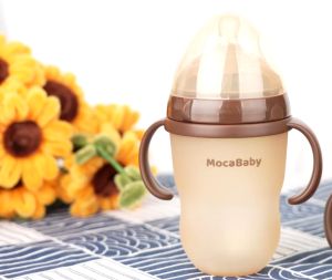 Mocababy Dot Bayi Botol Silikon Piko Bello Nano Botol Susu Bayi Dengan Sedotan Feeding Bottle Natural Nursing Bottle Dengan Handle