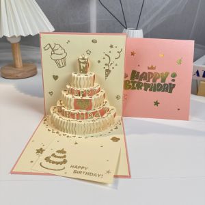 Thiệp Chúc Mừng 3D Pop-up Thủ Công Kèm Phong Bì Cho Sinh Nhật Giáng Sinh Valentine Kỷ Niệm Đám Cưới - Nhiều Chủ Đề Đa Dạng