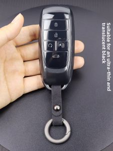 Aion Y S plus V LX Guangqi Car Key Cover Full Wrap Ultra Thin Transparent TPU Simple Style Driving Personal Item Vehicle Accessories