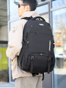 Durable Outdoor Mens Backpack Large Capacity Double Shoulder Bag for Travel And Hiking Zinc Alloy Hardware Waterproof