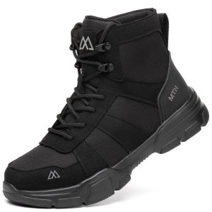 Comfortable Mens Safety Shoes Durable Mens Work Shoes Anti Smash Puncture Proof Factory Grade Outdoor Construction Footwear