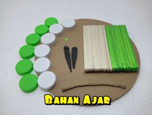 Prakarya Jam dinding dari stik Es krim dan tutup botol