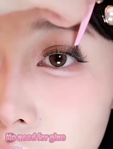 Glue-free self-adhesive false eyelashes free tweezers eyelash extension set 100/120 large capacity tufted eyelashes can be reused without irritating the eyes