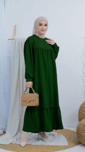 Gamis Serimbit Wanita Dewasa Maroon Kekinian Terbaru Atasan Muslimah