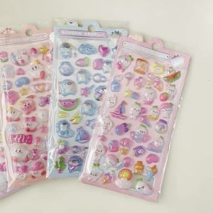 Set Sticker DIY Nổi 3D Cute Chất Liệu Nhựa PVC Phù Hợp Trang Trí Sổ Tay Điện Thoại Nón Bảo Hiểm Dán Móng Tay