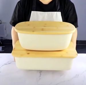 Large Bread Storage Box  Bread  Storage Container  With Cutting Board Lid  Bread Bin Box  Bread Loaf Container