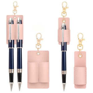 PU Leather Pen Clip Portable Anti-Lost Pen Holder Office Pen Storage Clip for Teachers Nurses Office