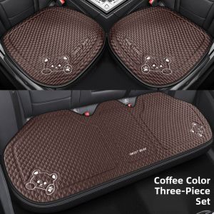 Summer Car Seat Cushion Single Cartoon Ice Silk Half Wrap Universal Four Seasons Cartoon Print Car Seat Cover for Women