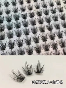 2024 New Natural Looking Fake Eyelashes for Women Fairy Single Cluster Grafting Little Devil Pure Wild Makeup Eyelashes