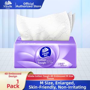 Vinda | Cotton Strong Embossed Facial Tissues Family Size