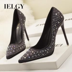 IELGY Womens Fashion Sweet and Elegant 11cm Stiletto Pointe Diamond Shoes