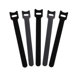 50/100pcs T-Type 12x200mm Hook & Loop Nylon Cable Ties Tape Reusable Fastener Adjustable Wire Management Cable Organizer