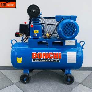 BONCHI ถังลม ปั๊มลม ปั๊มลมสายพาน ขนาด 40 ลิตร มอเตอร์ 1 แรงม้า ใช้ระบบน้ำมันเติมลูกสูบ **รับประกัน 1 ปีเต็ม**
