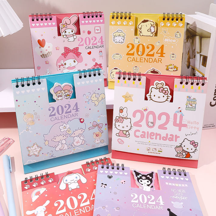 2024 Sanrio Hello Kitty Calendars Mini Desk Calendar Cartoon Daily Weekly  Scheduler Planner Desktop Decoration | Lazada PH