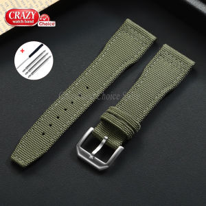 Nylon Leather Watch Strap Universal for Seiko for IWC Pilot for DW Band 20mm 21mm 22mm Sailcloth Women Men Replacement Wristband