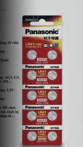 Pin AG3 LR41 192 Panasonic vỉ đóng 10 viên dùng thay nhiệt kế Pin  - VPP Bảo An