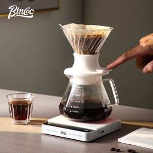 Bincoo ชุดที่ดริปกาแฟชงกาแฟชุดหม้อกาแฟต้มด้วยมือถ้วยกรองตัวกรองอัจฉริยะถ้วยกรองหม้อแบ่งปัน600มล. สำหรับใช้ในครัวเรือนกรวยกรองหยดถ้วยกรอง V60