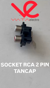 SOCKET RCA 2 PIN TANCAP UPS RCA 2P TANCAP SOCKET RCA 2X1 SOKET COPPER FEMALE AUDIO SOCKET RCA TANCAP 2 LOBANG UPS STABILIZER