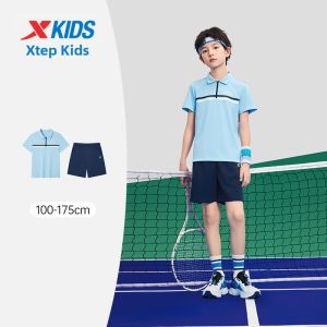 XTEP | Tennis Style Summer New Knit Polo Shirt Shorts Set