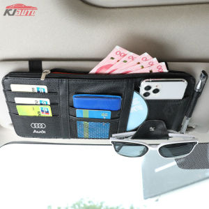Kia Kn Leather Sunshade Storage Clip Multifunctional Large Capacity Storage Bag Convenient and Tidy Car Accessories for Seltos Kx3 Bongo Sonet K3 Sorento Soluto Picanto Sedona