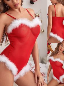 ชุดนอนเซ็กซี่ผ้าโปร่ง ชุดคริสต์มาส ชุดนอนผู้หญิง ชุดนอนฤดูร้อน ชุดนอนผ้าโพลีเอสเตอร์ ชุดนอนผู้หญิง