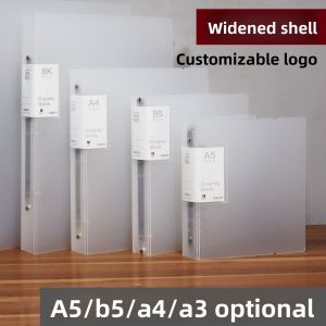 Wide A4 A5 B5 Capacity Six Hole Ring Binder Folder Large Size Loose Leaf Notebook Storage Case Business Supplies Stationery