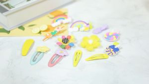 14Pcs Little Girls Princess Hairpins Sweet Style Baby Animal/Flower Decoration Bangs Clip Set Lovely Children Hair Accessories