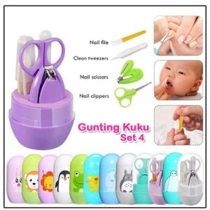 Gunting Kuku Bayi set 4 | Manicure Set Bayi | Gunting Kuku Bayi isi 4-Aurora Store(COD)