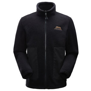 Jeep | Jeep Double-Sided Fleece Jacket Mens Outdoor Casual Thickened Windproof Breathable Warmth Clothing Open Cardigan Style
