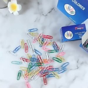 FH-A109 Paper Clip Warna Metalic Isi 80pcs Klip Kertas Warna Macaron / Klip Penjepit Aesthetic