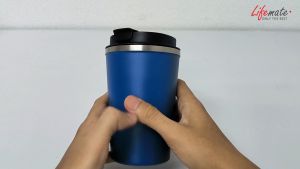 [Ready Stock] Coffee Mug with Lid (380 ml) - Leakproof Insulated Cup Double Wall Stainless Steel Keep warm & Cold