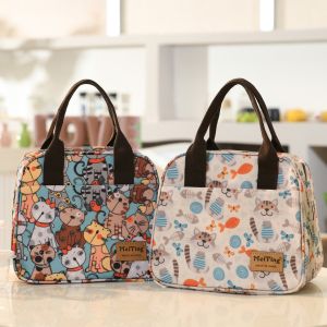 New Large Capacity Lunch Box Bag Waterproof Handheld Commuter Meal Bag Student Takeout Bento Bag Thermal Storage Bag