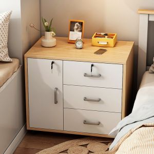 OYIla | Lockable Bedside Table Storage Cabinet