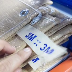 ผ้าฟางฟาดข้าว ผ้าฟางสีน้ำตาล ผ้าใบ ผ้าใบพลาสติกกันแดด กันฝน ผ้าใบพลาสติกทนความร้อน