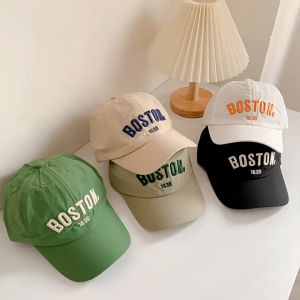 หมวกแก๊ป BOSTON ปักชื่อ สไตล์เบสบอล สำหรับเด็ก ขนาด 51-53cm พร้อมส่ง