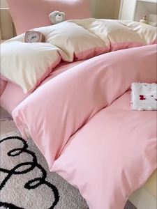 MENGWEIJUE | Infant Grade Cotton Bedding 3 Set Pink