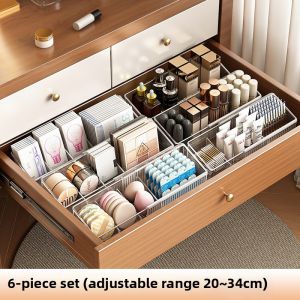 AOQILA | Adjustable Drawer Organizer Rectangular Makeup & Accessory Box
