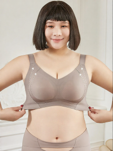 TINGMEI | Large Size Minimizing Underwire Free Comfortable Breast Supporting Invisible Seam Bra