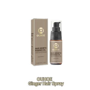 OUHOE 20ml Ginger Hair Spray Anti Hair Loss Nourishing Thickening Growth Promoter for Dandruff