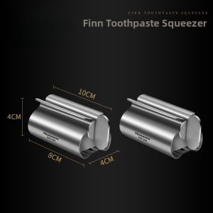 Manual Stainless Steel 304 Toothpaste Squeezer Hand Cream Sample Pressurizer Small Size Bathroom Cleaning Tool by He Qing