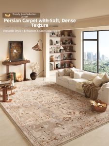 QINGGENGNONG | Vintage Autumn-Winter Shabby-Chic Style Persian Rug