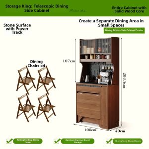 FANLUOWEI | Multipurpose Folding Dining and Storage Cabinet Retractable