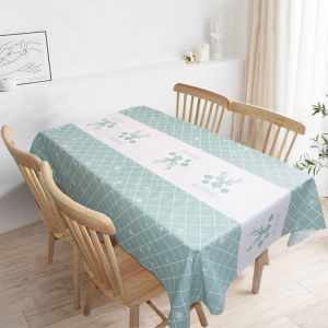 Waterproof Oil-resistant Wash-free PVC Rectangular Tablecloth Nordic Style Home Use Dining Table Mat Student Study Desk Cloth