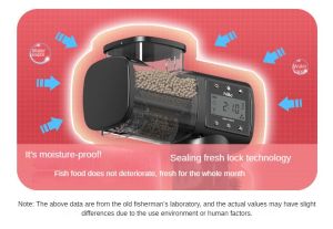 Smart Automatic Fish Feeder 500mL Large Capacity Accurate Feeding No Jam Moisture-Proof 120 Days Battery Life