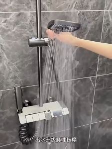 [ Sen Tắm] Bộ Sen Cây Tắm Đứng Nóng Lạnh Phím Đàn Có Đồng Hồ Đo Nhiệt - Chất Liệu Đồng Mạ Cao Cấp