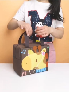 MallMainan-T65 Tas Bekal Anak Karakter Lucu Lunch Bag Aluminium Foil Tempat Penyimpanan Makanan