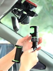 TRUSTY ที่วางโทรศัพท์ 360°หมุน ที่ยึดโทรศัพท์ในรถยนต์ ที่จับมือถือในรถ ที่จับมือถือ ในรถ ตัวหนีบหัวเตียง ที่ยึดกระจกมองหลัง NO.3418